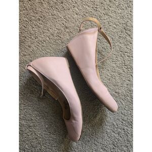 Chase & Chloe Women’s Size 7 Rose Pink Wedge Heels Ankle Strap Closed Toe Shoes